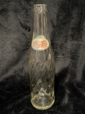 Vintage Pepsi Glass Bottle Dual Retro Logos Pepsi-Cola Script Advertising picture