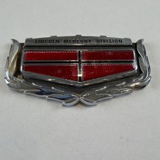 Vintage 1971 1974 Lincoln Mercury Division Trunk Emblem Red Crest OEM Ford D0MB picture