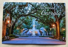 Postcard GA: Fountain in Savannah. Georgia  picture