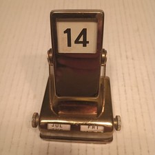  Vintage Metal Perpetual Flip Calendar 1950s Brassy Metal Japan Desktop picture