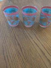 4 VTG  Cera E Pluribus Unum Patriotic Gold Eagle Old Fashioned Glass Replacement picture
