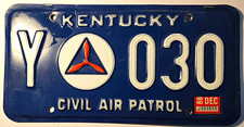 Vintage Kentucky Civil Air Patrol License Plate  Kentucky License Tag Plate picture
