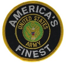 America's Finest Army Honor Troops 2 5/8 Inch Hat Embroidered Patch F1D23K picture