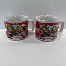 Vintage 2000 Campbell's Soup Company Mugs by Houston Harvest Set of 2 picture
