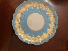 Vintage Aynsley Teal Blue Gold Plate picture