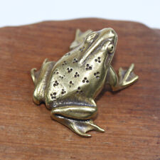 Solid Brass Frog Figurine Statue House Office Decoration Animal Figurines Toys picture