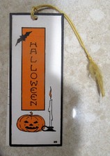 Circa 1930s 1940s Halloween Tally Bat Jack-o-Lantern Candlestick 2-Piece Nice picture