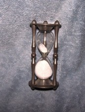 Vintage Royal Holland Pewter KMD Daalderop  3 Minute White Sand Hourglass Timer picture