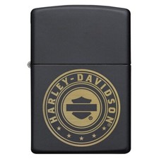 Zippo Harley-Davidson Laser Engrave Logo Black Matte 49197 picture