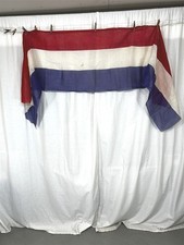 antique bunting red white blue Civil War Era 23x96 cotton original  picture