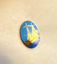 Ship pin Seven Seas Arlington Texas souvenir Lapel Pin Tie Tack, blue enamel picture