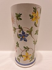 Gump's Vase Floral Made In Italy Retired Writing At Bottom Rare Read Desc Pics picture