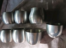 7 Pewter Goblets Cups International 2lb 6oz Tin net weight  picture