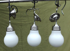 Vintage Set of 3 HANGING Pendant LIGHT BULB Shape  MODERN POP ART Lamps picture