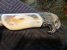 Fixed Blade Hunting Knife Eagle Handle, Clip Point Stainless Blade picture