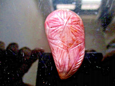 Ruby Flower Leaf carving lot Tribal look 130 Cts US DUTY PAID picture