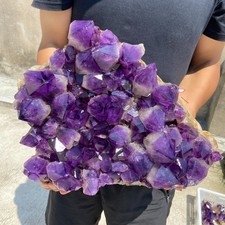32.4lb Natural amethyst crystal cluster rough mineral specimen from Congo picture