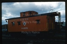 Original Slide ERIE #04951 Wood Caboose EL Erie Lackawanna Hammond IN 1960 picture
