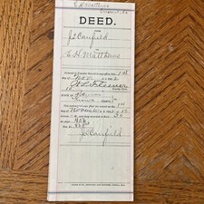 Antique 1902 Mortgage Deed Kiowa County Kansas picture