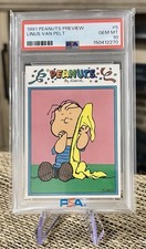 PSA 10 Rare Linus Van Pelt Character Card 1991 Peanuts Preview #5 picture
