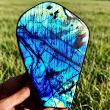 4.48LB Top natural Labrador flash moonstone quartz crystal mineral specimen picture
