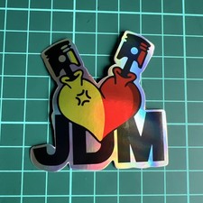 JDM piston heart hologram sticker decal for cars and motorcycles JDM motorcycle picture