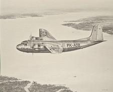 Vintage McDonnell Douglas DC-5 R3D KNILM Aviation Art Print 8x10 picture