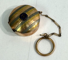 Vtg Art Deco Gold Filled U.S. Naval Academy Finger Ring Dance Compact c.1930s picture