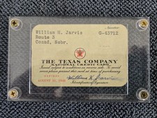 Rare Texaco The Texas Company Credit Card 1954 Excellent Condition Paper picture