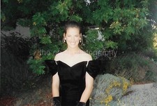PROM GIRL Pretty Young Woman FOUND PHOTOGRAPH Color ORIGINAL Vintage 59 45 X picture