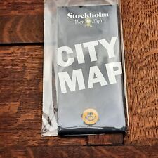 Vintage Stockholm After Eight City Map Postens Bankservice Tourist Map 1991 picture