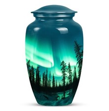 Northern Lights Classic Large Funeral Urn Timeless Memorial Adult Human Ashes El picture
