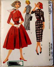 NEW Vtg. 1957 McCalls #4162 Teen Size Jumper or Dress Size 12 Bust 32 picture