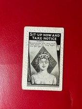 1911 Sit Up Now Take Notice Postcard Woman Diamond Eyes Poker Suit Embossed picture