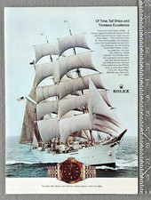 1976 Rolex GMT MASTER w/ Jubilee Bracelet Clipper Ship Original Vintage Print Ad picture