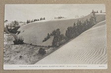 Moving Mountain Of Sand Sleeping Bear Glen Lake Michigan Vtg Unused Postcard K1  picture