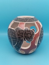 Mata Ortiz Pottery Bear Design By Heri Mora 4.5