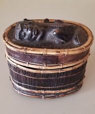 Indonesian/Balinese? Handcrafted Wooden Carved Lombok Container Box. [B1] picture