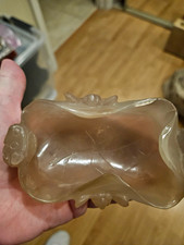 Antique Chinese carved hardstone or rock crystal agate scholars brush water picture