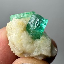 43 Ct Natural Emerald Crystals on Matrix From Panjshir Afghanistan picture