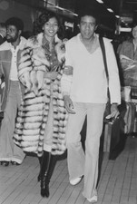 American actors Pam Grier Richard Pryor at Heathrow airport London- Old Photo picture