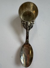 Vintage Godinger Silver Plated Bar Jigger Spoon Ornate Victorian Shot Measure picture