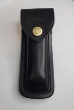 Vintage Leather Buck Folding Knife Tool Belt Pouch Case Sheath 110 picture