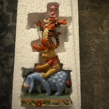 Jim Shore Disney POOH & FRIENDS STACKED - FRIENDSHIP & FESTIVITIES 601500 picture