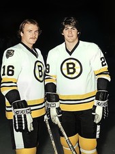 HOCKEY PHOTO PRINT RICK MIDDLETON STEVE KASPER BOSTON BRUINS picture
