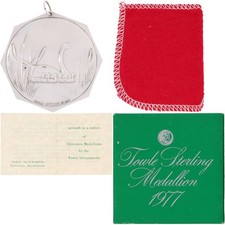 Towle 12 Days Christmas Swans Swimming Sterling Silver 925 Ornament 1977 Vintage picture