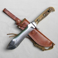 PUMA Germany rare pre-1964 mod 6377 WHITE HUNTER stag hunting knife, orig sheath picture