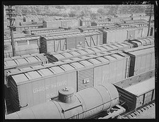 Photo:Chattanooga Tennessee 1930s Freight Cars Oil Tanks Rail Yard picture