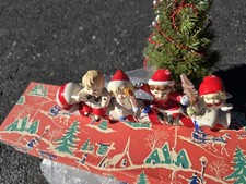 Vintage Commodore Merry Christmas Angel Candy Cane Sleigh picture
