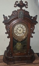Antique Ansonia Monarch 8 Day Mantel Chime Clock Working picture